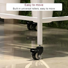 Metal 4 Tier Flower Display Stand With Wheels & Billboard, Plant Shelf