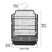 LIOONS Elegant Birdcage Simple Retro Birdcages High Capacity Birdhouse Large Stainless Steel Bird Cage Metal Bird House Carrier for Garden Outdoor Exquisite Beautiful