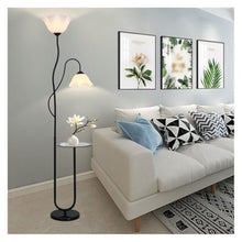 LUYOUBOZHU Floor Lamp Floor Lamp with Tray, Home Reading Standing Lights, Tall Lamp for Living Room Fits in Modern Room Decor(White)