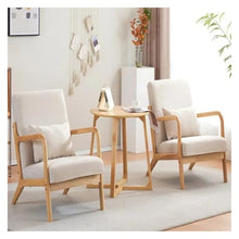 OUTIFUOSSR Modern Simple Solid Wood Fabric Sofa Chair Balcony Leisure Hotel Dining Living Room Home Decoration Стулья كراسي