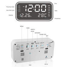 ZYQHMY LED Multifunction Digital Electronic Thermometer ，Smart Music Electronic Alarm Clock Thermometer