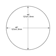 Dulles Glass 48 inch Round Glass Table Top - Tempered - 1/2" Thick Glass Surface, Safe Beveled Edge, Multipurpose for Dining Table, Patio, Coffee and End Table