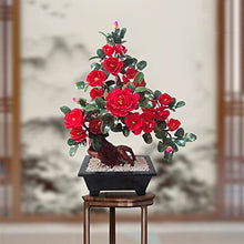YXIANG56Q Fake Plants Jade Carving Peony Flower Bonsai Feng Shui Gem Decoration Office Home Creative Bedroom Decoration Chinese Style Bonsai Ornaments Bonsai Tree