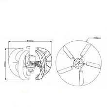 FEICHANGHAO 1000W No Noise Vertical Wind Turbine Generator, 12V 24V 48V Portable Vertical Wind Power Turbine Generator Kit with Controller for Homeuse Residential(red),12v