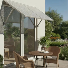 Streamlined Haze Awning with Continuous Hinge for Home Exteriors, Folding Awning Screen with Integrated Flashing for Patio Doors, Weather-Shielding Frame Shade with Mounting Hardware for Entryways