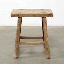 Artissance Rustic Wooden Stool – Handmade Reclaimed Wood Stool, Vintage Farmhouse Rectangular Stool with Thick Top, Natural Finish, Short Sitting Stool 16–24 Inch Wide Decorative Accent Furniture