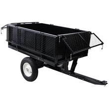 ATV Trailer Steel Dump Cart, 750lbs 22 Cubic Feet Utility Trailer Lawn Garden Trailer with Heavy Duty Tow Behind Carts and Removable Sides for Tractors, ATV, UTV, Lawn Mowers