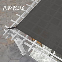 Backyard Discovery Hawthorne 16' x 12' Galvanized Steel Pergola Kit with Shade Sail Canopy White