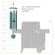 Corinthian Bells by Wind River - 56 inch Patina Green Wind Chime for Patio, Backyard, Garden, and Outdoor Decor (Aluminum Chime) Made in the USA