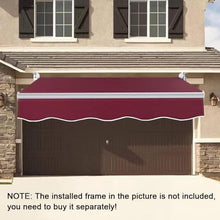 NYTFHMS Waterproof Polyester Canopy Fabric – Retractable Awning Canvas for Doors & Windows, Outdoor Shade Cover, Patio Sunshade, Market Umbrella Replacement Fabric,4.9x3.5m