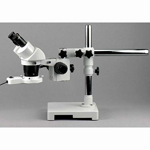 AmScope Binocular Stereo Microscope WH10x Eyepieces 5X/30X Magnification White