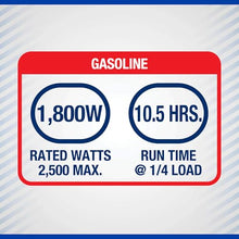 Powerhorse Generator, 2500 Surge Watts, 1800 Rated Watts, 120V
