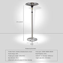 Patio Heater Outdoor Electric Heater 3000W Outdoor Heater Free Standing Indoor Outdoor Heater IP44 with Tip Over Protection Instant Warm-(3000W) 72x210cm(28x82in) (72x210cm(28x82in) (3000w))