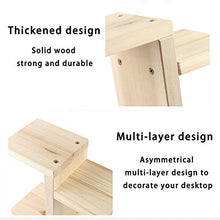 SIDUFHAOPKLL Storage Rack, Mini Plant Stand,Small Stool Display Wood Tiered Succulent Planter for Indoor Outdoor Home Office Decorative(D)