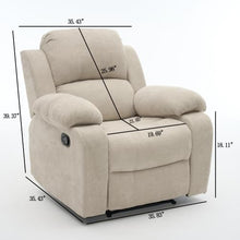 Trygoal Manual Single Lounge Recliner Chair with Adjustable Backrest, Beige