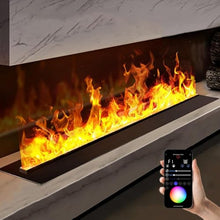 XYWGBMS 3D Water Vapor Decorative Fireplace with Realistic Mist Flames, Touchable Atomized Flame, Ultra-Thin Panel for Home Decoration,App-800mm