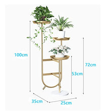 ZOCWJK Plant Stand Outdoor - Flower Stand Indoor - Plant Organizer Holder, 3-Tier Metal Flower Display Stand, Wrought Iron Corner Storage Rack, Easy to Install Flower Pot Organ,