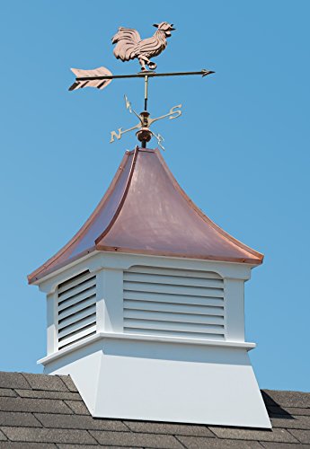 Accentua Olympia Cupola with Rooster Weathervane, 24 in. Square, 54 in. High