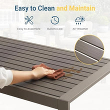 callmego Stylish All-Weather Metal Patio Ottoman with Thick Cushioned Seat for Outdoor Living Spaces and Backyard Relaxation (Light Khaki+Beige + Olefin-2)