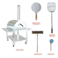 Pizza Oven, Outdoor Pizza Oven 32 Inches, Wood Fire Pizza Oven with Wheels, Stainless Steel Pizza Maker for Outdoor Kitchen, Backyard, Patio, Garden & Restaurant
