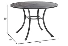 KETTLER 60" Round Mesh Top Table