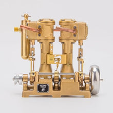 Kafoopolly RW-L2 Mini Steam Engine, Inline Double Cylinder Reciprocating Steam Engine Model for 70-130cm Steamships (Forward and Reverse Rotation/Without Boiler)