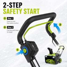 Cordless Snow Blower 20 Inch, Dual LED Lights, 3500 Watt Motor 4-Battery