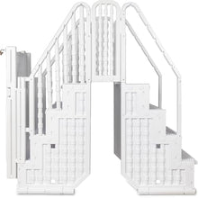 Poolzilla Premium Pool Step Ladder Set for Above Ground Pools White