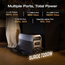 EF ECOFLOW Delta 3 Ultra 3072Wh Power Station with XT60 Solar Cable