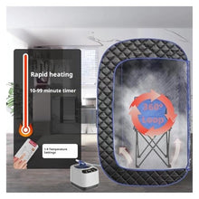 POGHDBXA Sauna Accessories, Portable Steamer Sauna Tent Foldable One Person Full Body Spa for Detox Therapy Without(Blue)