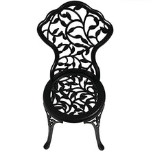 Sunnydaze 3-Piece Black Outdoor Cast Aluminum Patio Bistro Set