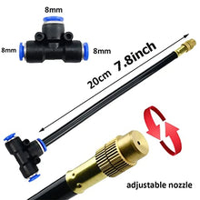 Outdoor Misting Cooling System Kit with Flexible Adjustable Nozzles & Flexible Misting Line & Filter, Patio Misters Mister System Drip Irrigation System for Outside Patio(Size:30m Tube+ 30 nozzles,)