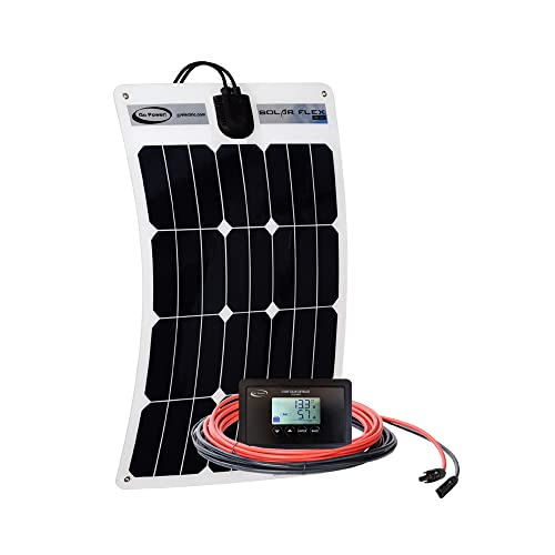Go Power! (GP-FLEX-35) 35W Flexible Mono Crystalline Solar Kit with 10 Amp PWM Solar Controller