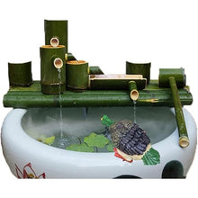 GenSDH Bamboo Fountain Kit, Feng Shui Zen Water Feature, Garden Landscape Decoration, Flowing Water Ornament, for Fish Tank, Stone Trough, Pond, Bird Bath, Backyard,2(30cm/11.8in)