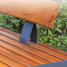 clould fitness Park Bench Leisure Seat Outdoor Rest Bench with Backrest Square Community Solid Wood Park Chair Outdoor Benches