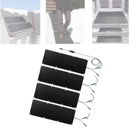 ZGHQHCDRH Snow Melting Mats for Stairs - Electric Anti-Slip Snow Melting Mats for Winter Snow Removal(30x150cmx4Pcs)