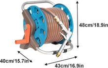 Portable Hose Reel, Garden Hose Reel Cart, Outdoor Handheld or Wall Mounted Hose Reel Storage(50M)