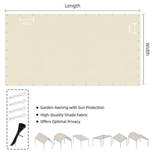 Waterproof Sun Shade Sail 33' x 33' Rectangle Sunshade Cover, 95% UV Block Sun Shade Fabric Outdoor Garden Shade Sail Awning Canopy with Grommets for Backyard Yard Deck Patio, Beige