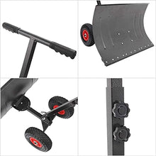 Snow Shovel Adjustable Wheeled Snow Shovel Pusher|Rolling Snow Plow Shovels Snow Removal Tool for Road Garden Snow Pusher (Size : Small) (Size : L)
