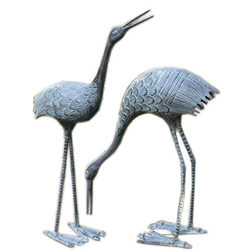 SPI Home BS3139 Stately Garden Cranes, Sculpture Set of 2