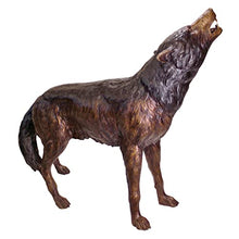 Design Toscano Howl of the Wild Wolf Cast Bronze Garden Statue