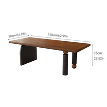 Coffee Table Solid Wood Dining Table Walnut Color Home Square Living Room Hotel Original