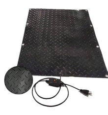 Snow Melting Mats for Entrances, Roof Snow De-Icing Kit Heated Outdoor Mats Non-Slip Snow Melting Mats for Winter Snow Removal (Color : Black, Size : 24 x 36 in/60.96x91.44cm)