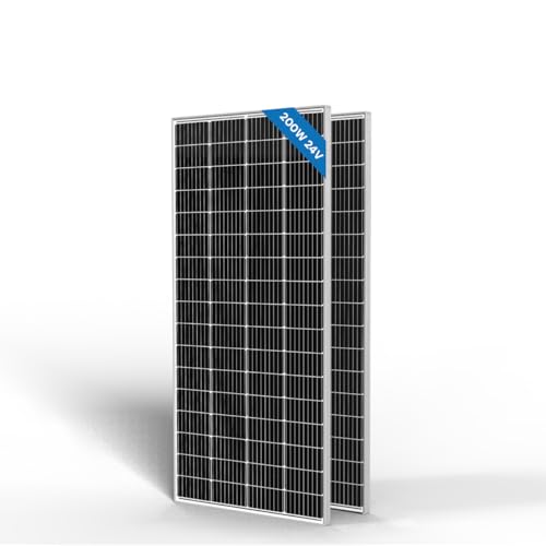 ACOPOWER Solar Panel 400W 24V, Monocrystalline High-Efficiency PV Module Power Charger for RV Caravan Marine Camper Rooftop Farm Battery and Off Grid(2 * 200W)