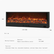 Atomized Fireplace Fireplaces Heater, Realistic Flame Recessed Fireplac for Home and Office Decor Black Household(Small)