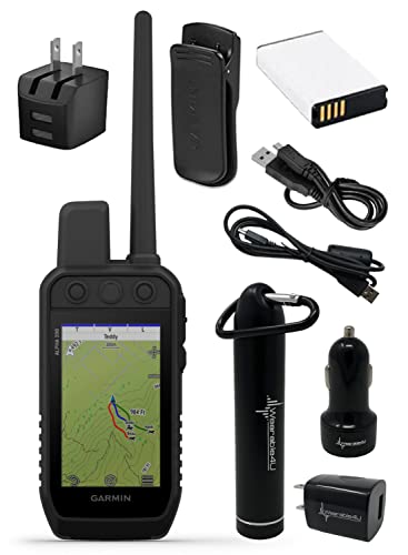 Wearable4U Garmin Alpha 200 Handheld Dog Tracker with Power Pack Bundle