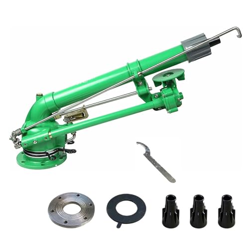 BAIYITONGDA 2" Impulse Impact Sprinkler Farm Irrigation Sprinkler 360° Large-Area Watering Spray, with Replacement Nozzle Set, for Farmland Irrigation