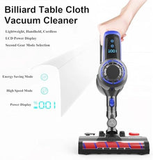 MANYOUYOU 240w Billiard Table Cloth Cleaner, Cordless 22kpa Electric Pool Table Cleaner Kit, Adjustable 2 Speeds, Brush and Vacuum Cleaner for Billiard Cloth Green