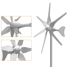 Wind Turbine Kit 400W 12V with 6 Blade, Wind Generator Kit with solar wind hybrid Charge Controller, Wind Power Generator for Marine, RV, Home, Windmill Generator Suit for Hybrid Solar Wind System
