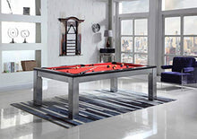 Playcraft Monaco 7' Slate Pool Table with Dining Top Silver